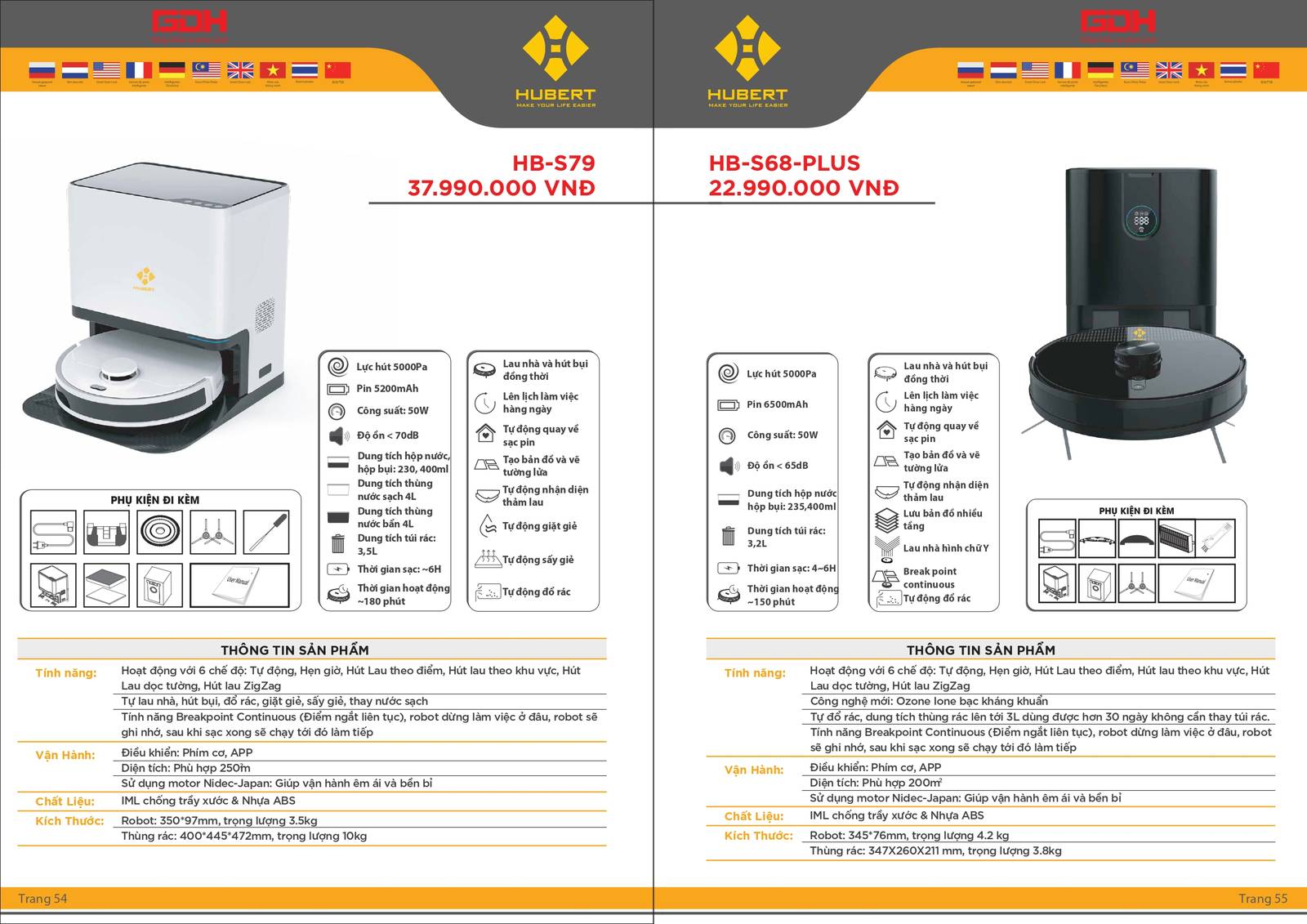 Máy hút bụi HUBERT Catalogue và Bảng giá mới nhất tại Bình Dương /Page 2